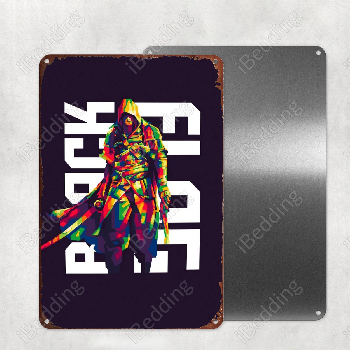 

Винтажные металлические знаки с черным флагом размером 20 х0 см, номерные знаки, ретро-табличка, железная живопись, домашний декор