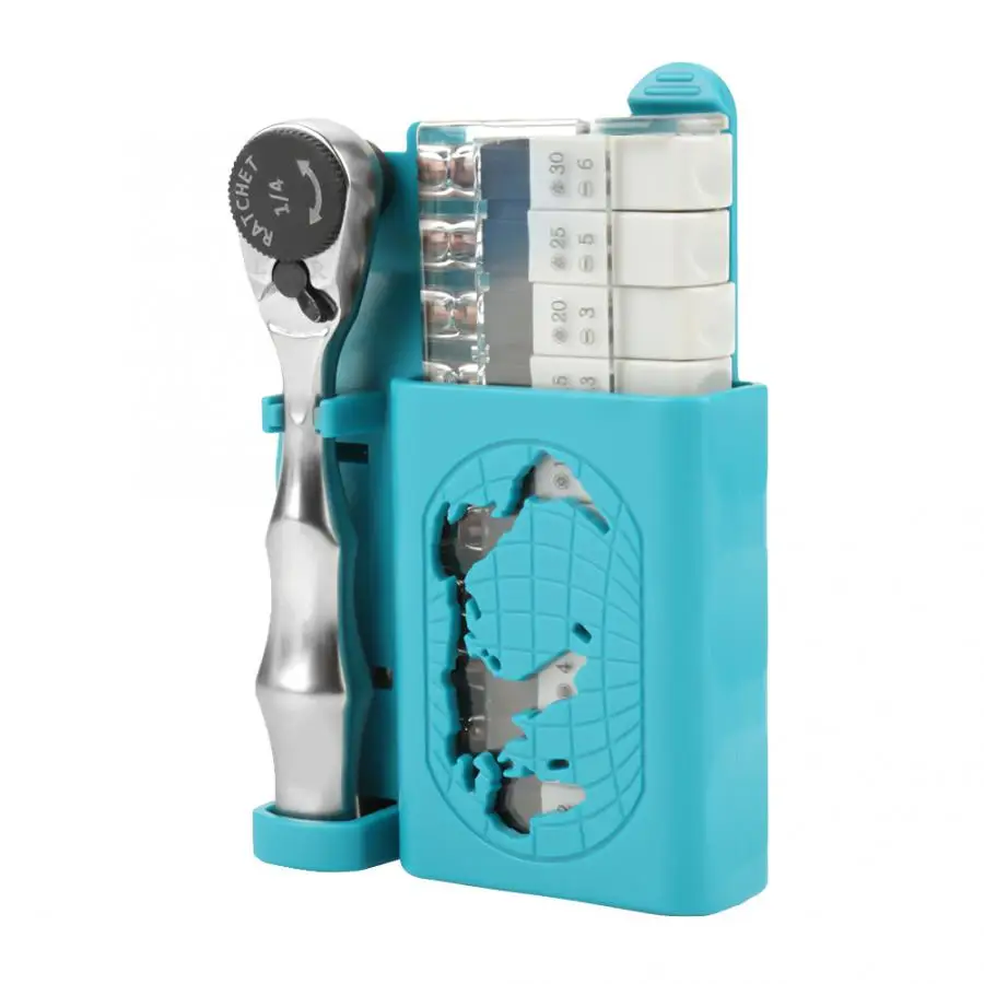 Набор инструментов с трещоткой 12 в 1 портативный торцевой ключ 1/4 двухголовый