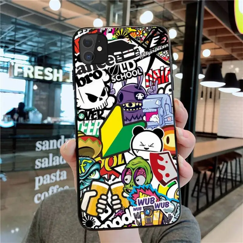

Sticker Bomb Eat Sleep JDM Phone Case for iphone 12 pro max mini 11 pro XS MAX 8 7 6 6S Plus X 5S SE 2020 XR case