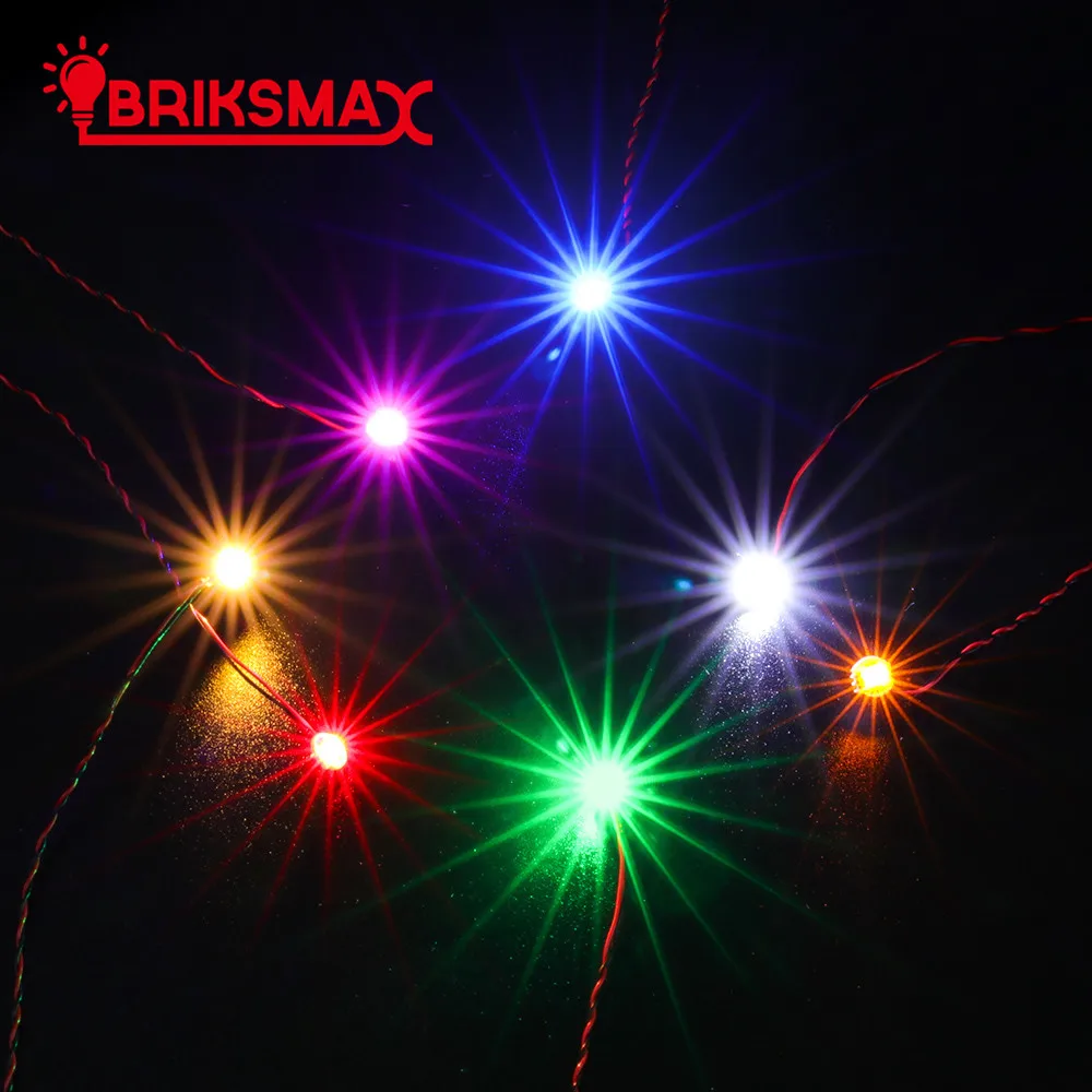 BriksMax Led Light Accessories For DIY Fans 3 PCS/Pack Colorful Dot lights Compatible With Building Blocks Models