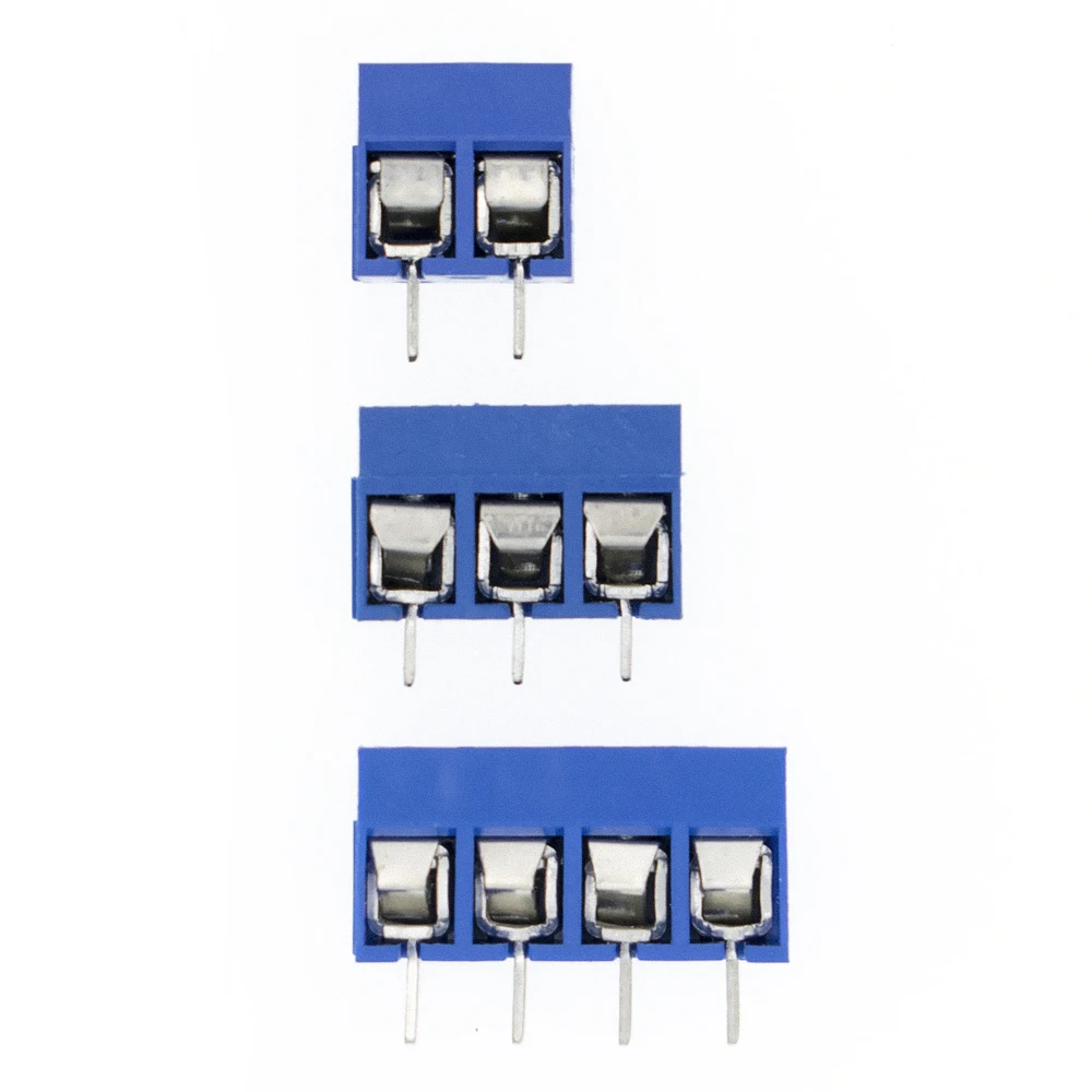 10 шт. KF301 2P/3P/4P синий цвет фоторезьба 5 0 мм прямой штифт PCB винтовой клеммный блок