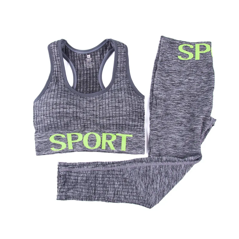 Yoga Set Sports Bra Leggings Women Gym Clothes Seamless Workout Fitness Sport Wear Sportswear Female Suit | Спорт и развлечения