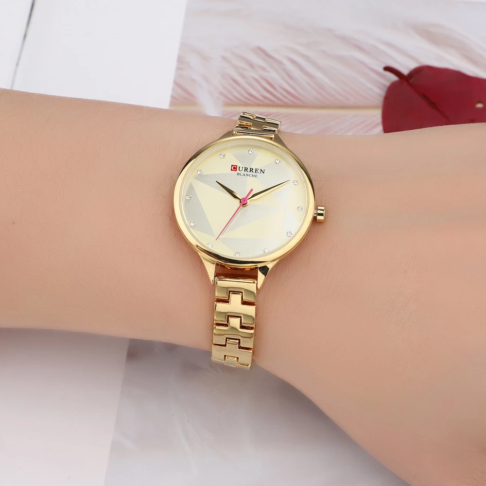 Curren женские часы Топ бренд класса люкс водонепроницаемые модные браслет Donna Orologio
