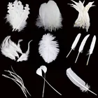 20 шт.лот, белые Страусиные гусиные перья для рукоделия, сделай сам, перья фазана, петуха для ювелирных изделий, одежды, домашние перья, праздвечерние чное украшение