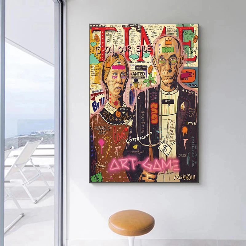 Ретро американская Готическая фигурка художественные картины на холсте постеры