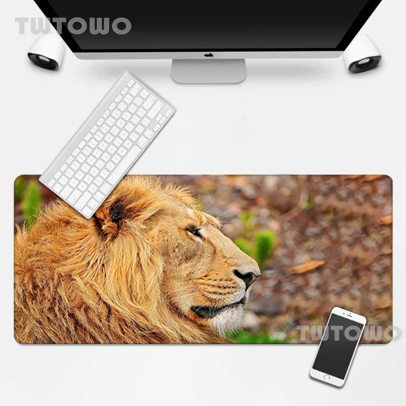 

Your Own Mats Ferocious Lion Large Size New Mouse Mat Art Gamer Cartoon Soft Anime Laptop Home Desktop Mouse Pad Mouse Mat
