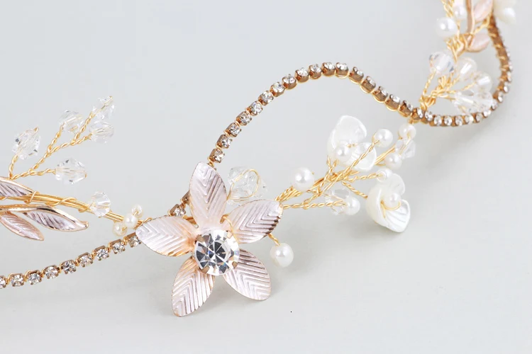 Модная женская тиара в стиле барокко Npason 2020 повязка на голову для невесты золотые