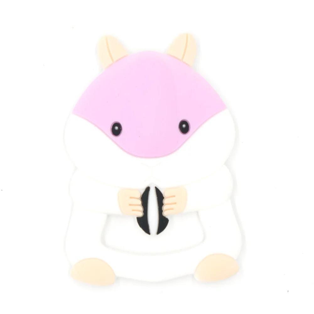 lilac squirrel Коала медведь овца Силиконовые Прорезыватели Животных прорезыватели для зубов динозавры зубное кольцо-Радуга ребенок мультфильм цепочка для прорезывания зубов Mordedor - Цвет: lilac squirrel
