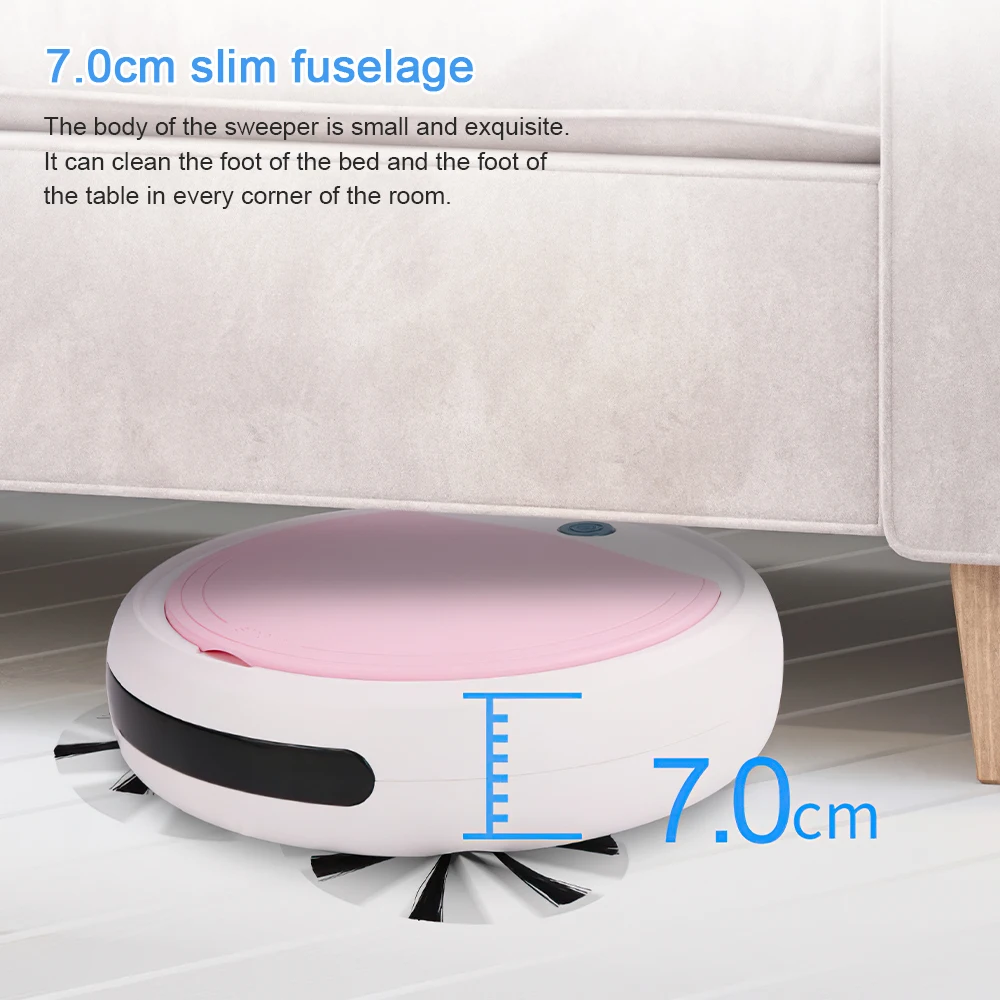 

Portable Robot Vacuum Cleaner For Carpet And Floor USB Charging Automatic Sweep Cleaning Robot Wireless Vacuum Cleaner For Home
