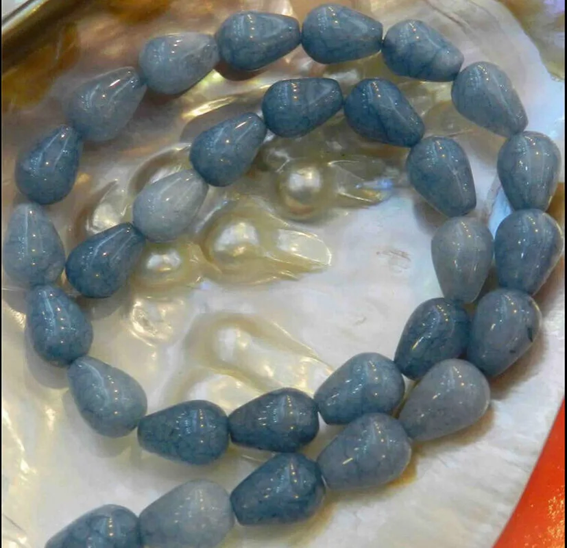 

Бразильские аквамариновые драгоценные камни в форме капли 10x14 мм, незакрепленные бусины, нитка 15 дюймов