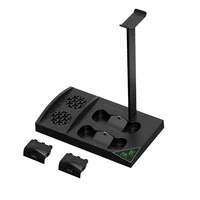 Cooling Bracket For XboxSeriesS Console Cooling Fan Base XSS Vertical Stand Charging Heat Sink Cooling Fan Headphone Hanger
