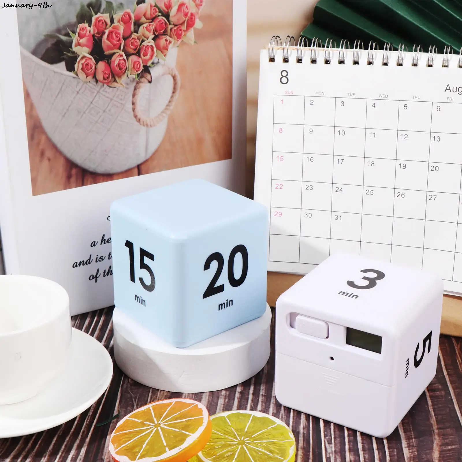

Electronic Cubic Timer Countdown Kitchen Cube Stylish Mini Time Management Stopwatch Kitchen Tools