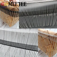1yard meetee 36914cm metal beaded fringe trim tassel lace mesh fabric for crafts denim clothing bags decoration accessories