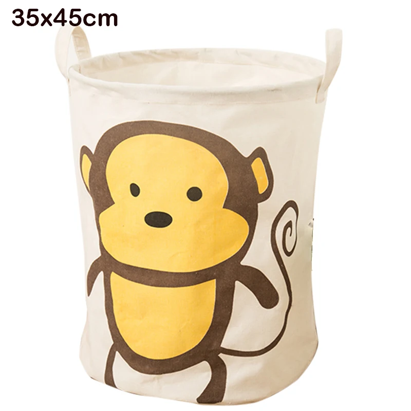 Складная корзина для белья с мультяшным рисунком 1 шт. органайзер хранения одежды