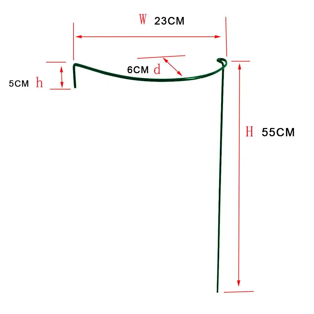 

Green Arc Plant Support Stake Metal Garden Plant Stake Half Round Plant Support Plant Flower Pot Cage