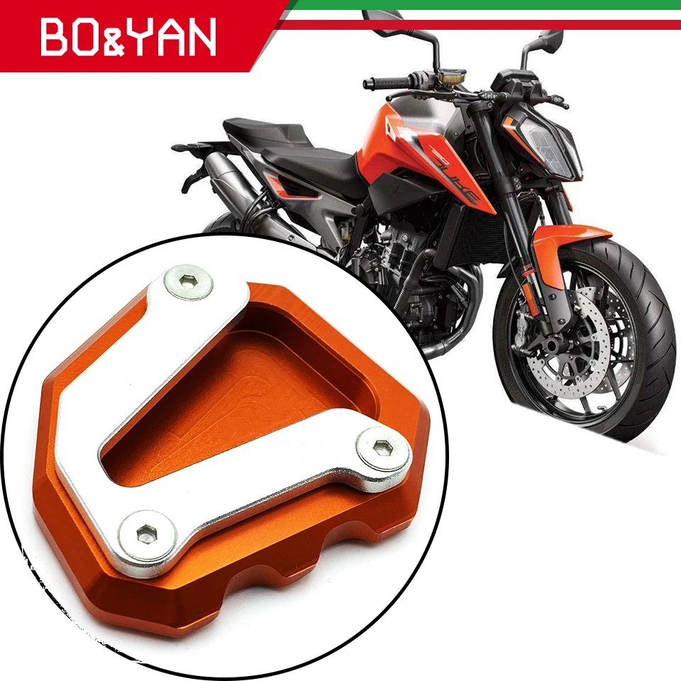 

For ktm DUKE 790 Duke 2018 2019 Motorcycle Side Stand Extension Enlarger Plate Pad Rest Panels extend Kickstand