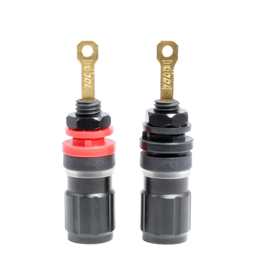 

One Pair Gold-plated Copper Speaker Power Amplifier Terminal Banana Plug Socket Terminal