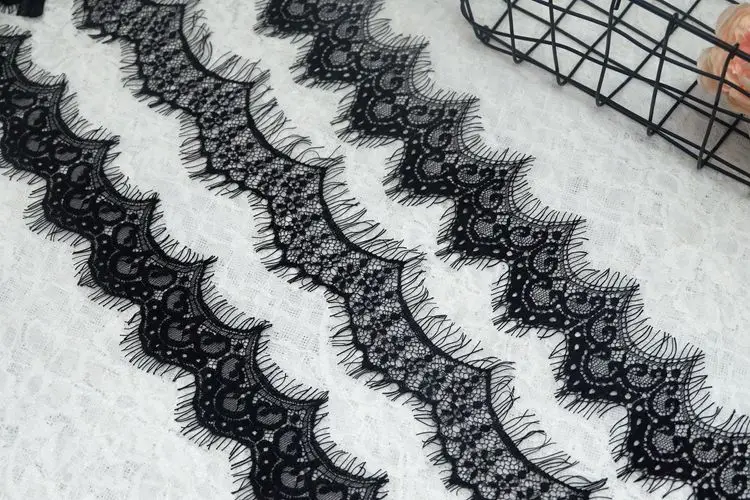 15 м/лот черно белая кружевная ткань для ресниц Diy аксессуары одежды отделка