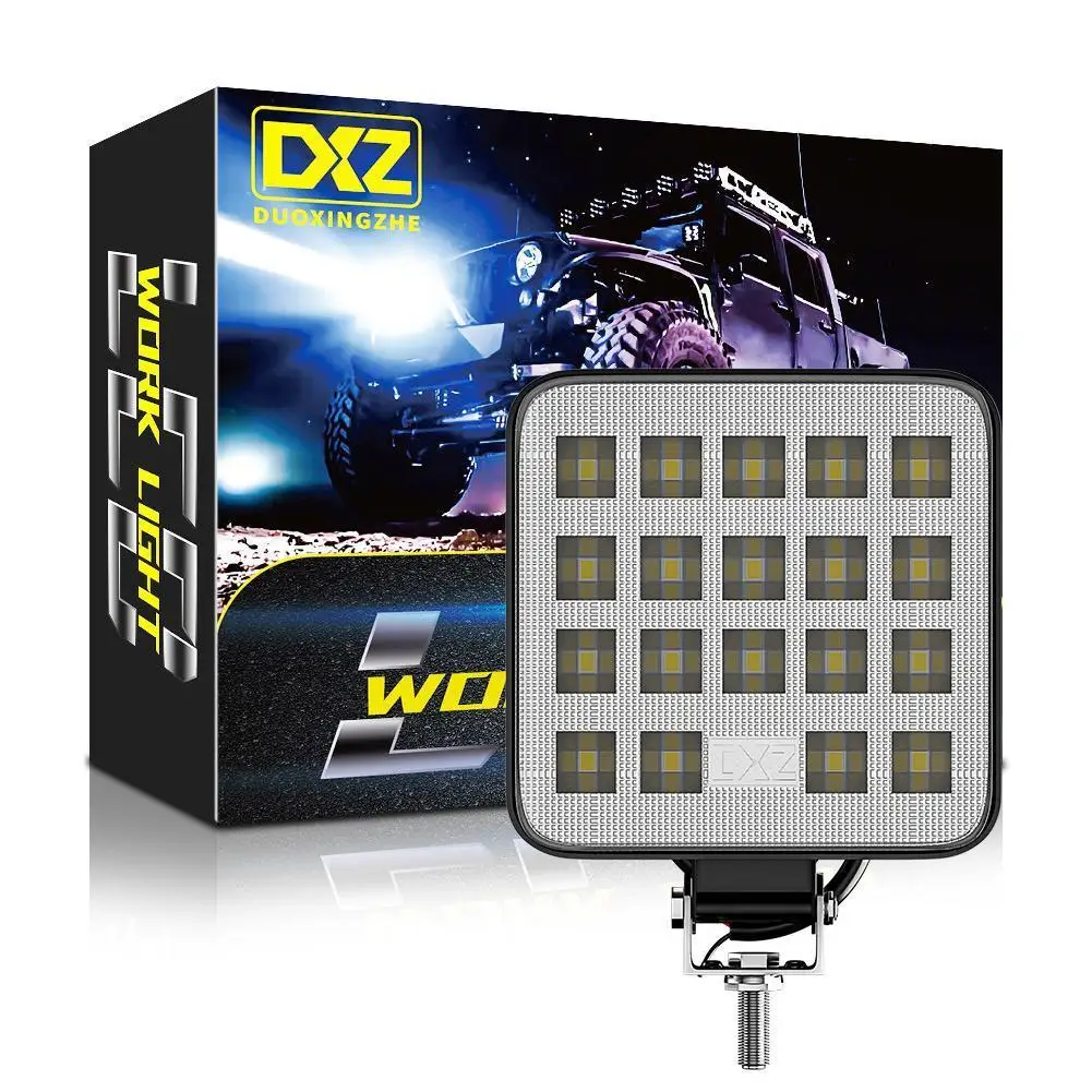

1x LED Work Light Square Super Bright Daytime Running Lamp White Modified Lights DC12V/24V For Off-road Car Motorcycle Truck