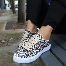 Sexy Leopard Ladies Sneakers Women Fashion Flats Canvas Shoes Woman Spring Autumn Platform Female Soft Casual Shoes 2021 New