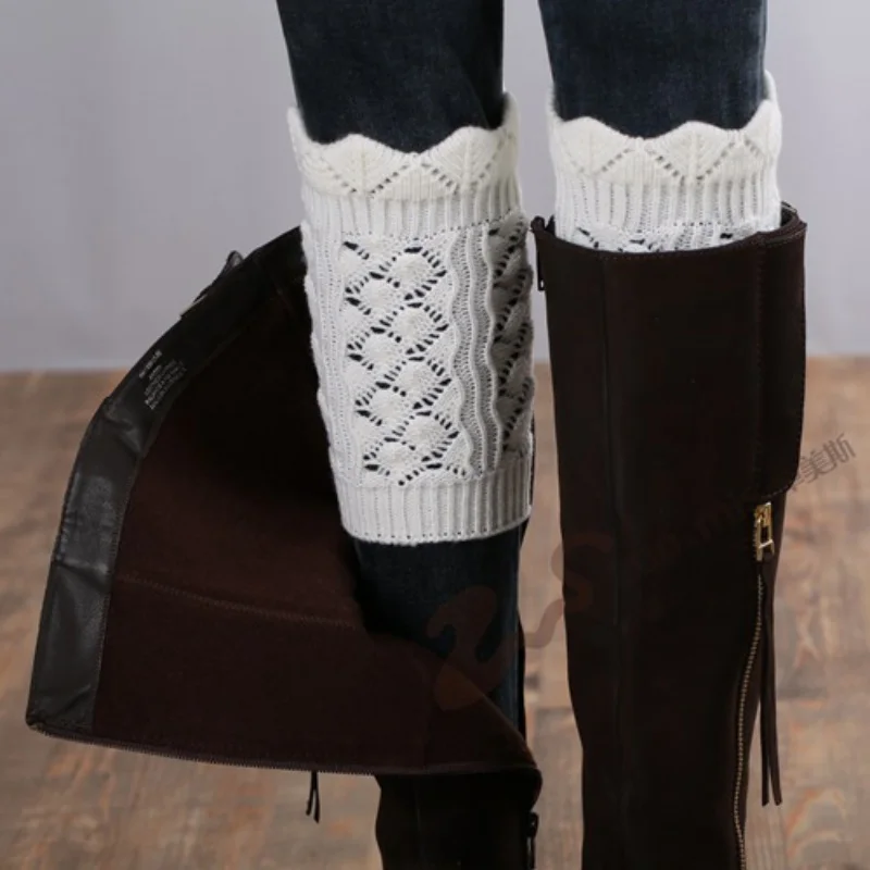 

Balight Women Leg Warmers Short Button Decorative Thermal Acrylic Knitted Boot Cuffs Socks Autumn Winter Shoe Accessories