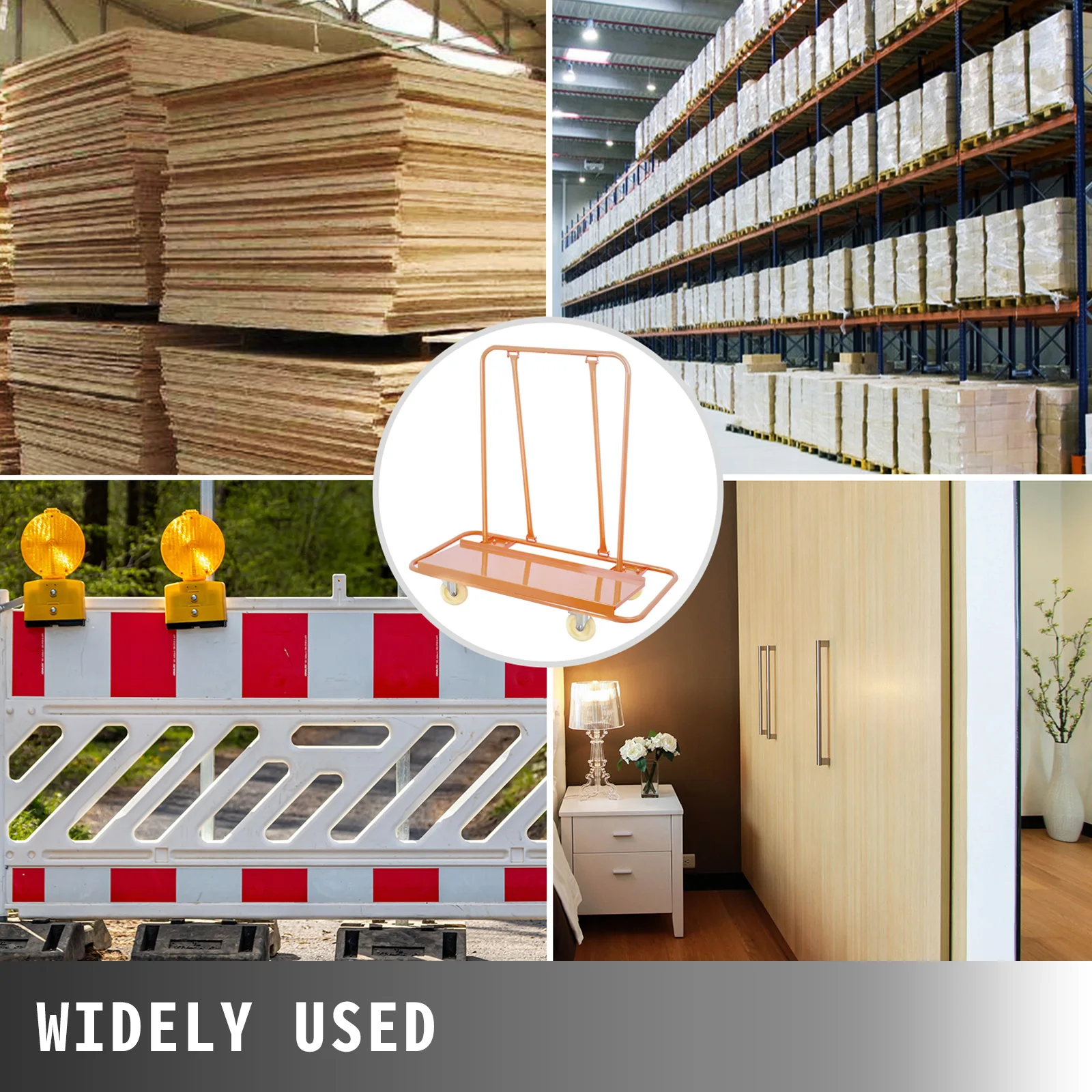 Профессиональная тележка для гипсокартона VEVOR фунтов обработки настенной панели