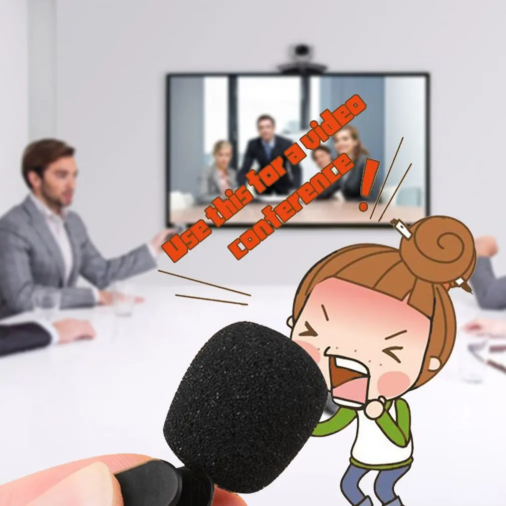 Мини микрофон 3 5 мм Портативный Студийный семейный Vlog Youtuber с зажимом для