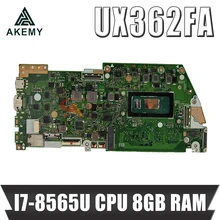 AKemy UX362FA original mainboard I7-8565U CPU 8GB RAM For ASUS UX362FA-EL142T ZenBook Flip UX362 laptop mainboard motherboard