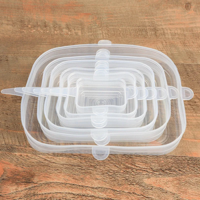 

Silicone Stretch Lids 6 Pack Reusable Durable And Expendable Lids Silicone Covers For Fresh Food Leftovers Keep Food Fresh