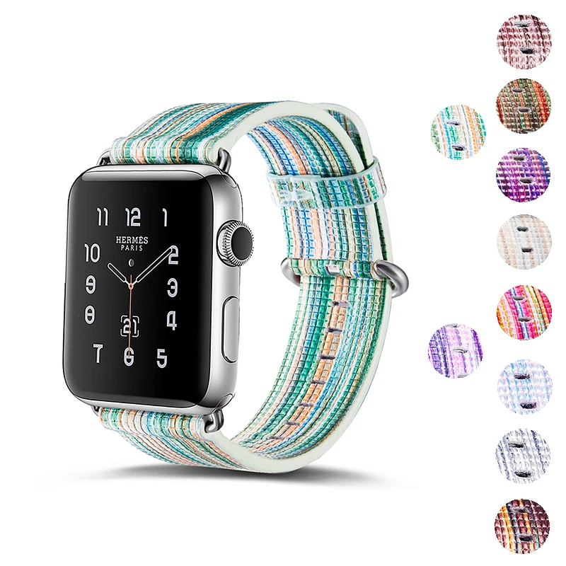 

Ремешок из натуральной кожи для Apple Watch 6/5/4 40 мм 44 мм, спортивный браслет из овчины для Iwatch Series 3/2/1 38 мм 42 мм