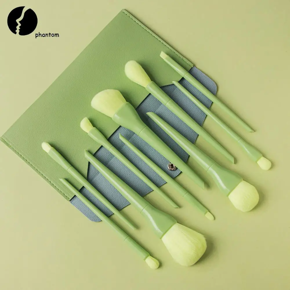 10pcs Premium Candy Color Makeup Brush Set Powder Foundation Eyeshadow Blushes Blending Brush Beauty Make Up Brush Cosmetic Kits