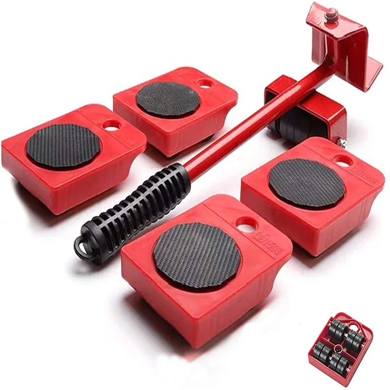 4pcs Moves Furniture Tool Transport Shifter Moving Wheel Slider Remover Roller Tools Heavy Easily Lift Objects | Мебель