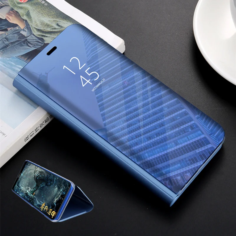 Роскошный прозрачный смарт зеркало заднего вида чехол для samsung Galaxy A10 A10E A20 A20E A30 A40