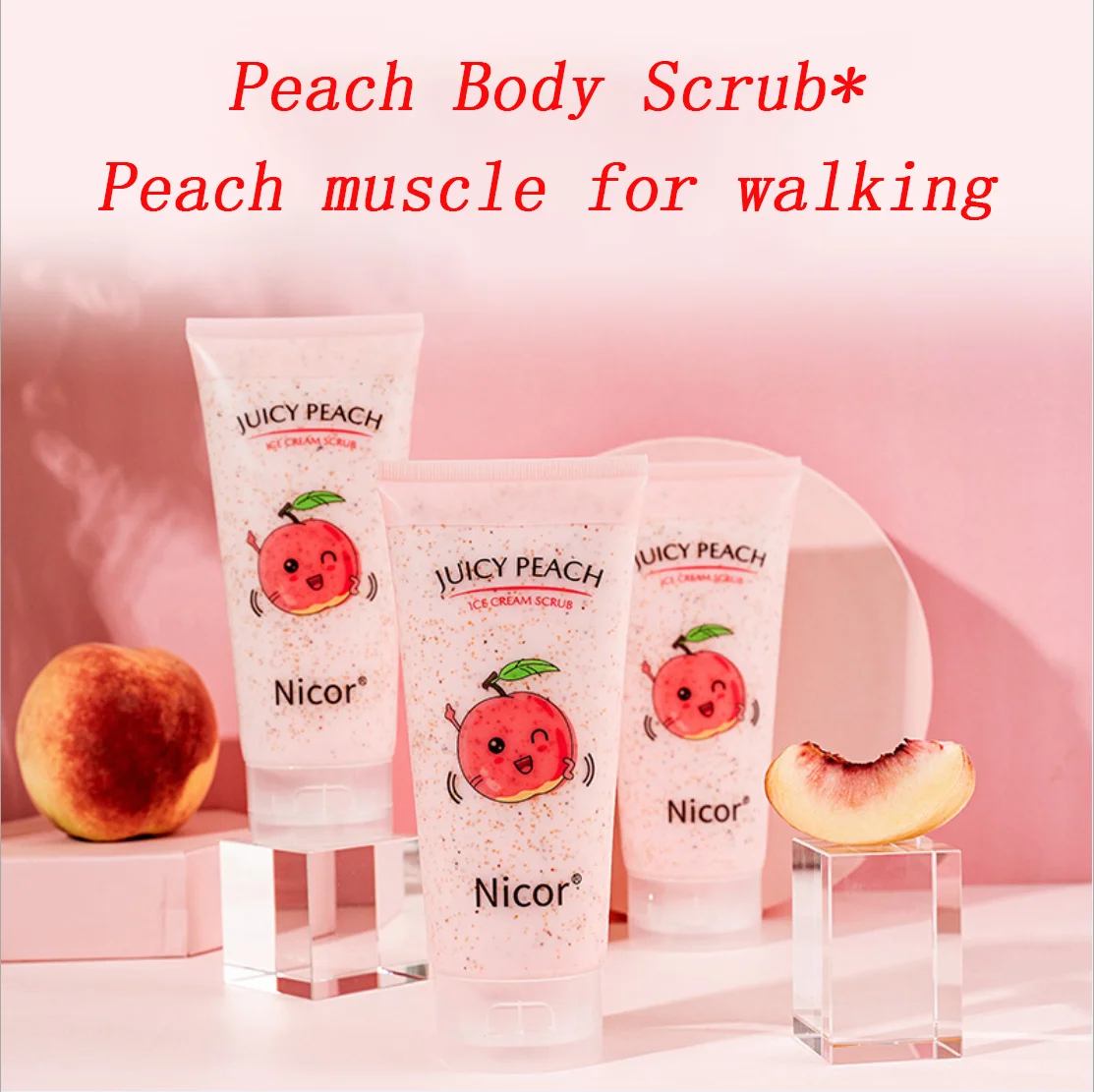 

Joypretty Peach Nicotinamide Scrub Body Skincare Deep Cleansing Exfoliating Treatment Brightening Body Scrub Chicken skin Scrubs