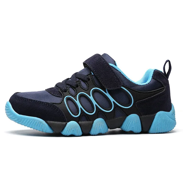 

Crianas sapatos de caminhada do miúdo tênis casuais meninos calados esportivos moda ao ar livre azul tênis nova marca outono c