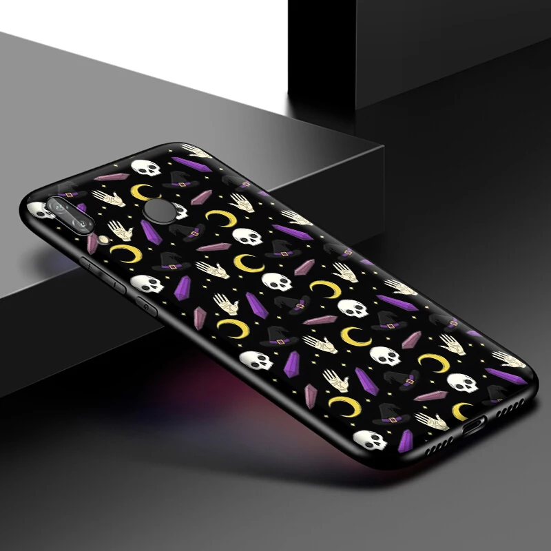 Чехол с узором ведьмы на Хэллоуин для Huawei Mate 10 20 Lite Y6 Y7 Y9 Y6P P Smart S Y5P Y8P 2019 | Мобильные
