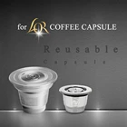 Двухразмерная многоразовая перезаправляемая кофейная капсула для кофемашины LOR из нержавеющей стали