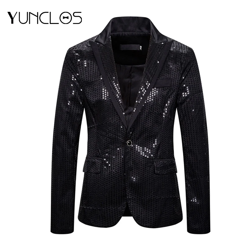 Мужской однобортный костюм блейзер для выступления на сцене в стиле хип