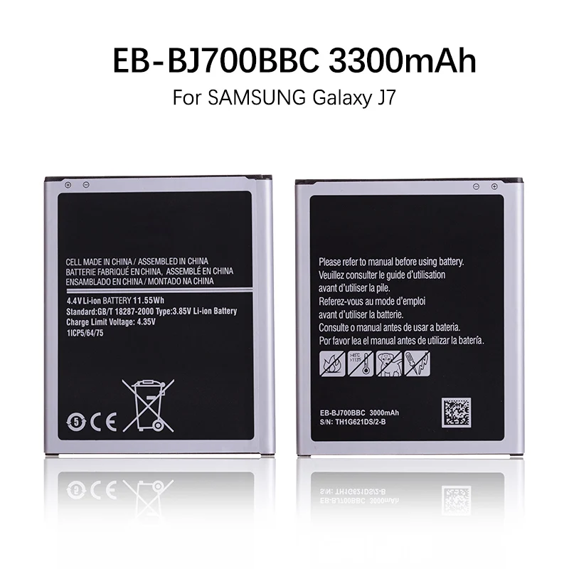 Аккумулятор для SAMSUNG Galaxy J7 2015 On7 G6000 3300 мАч EB BJ700BBC полной емкости J700 J700F J700M J700H J700T