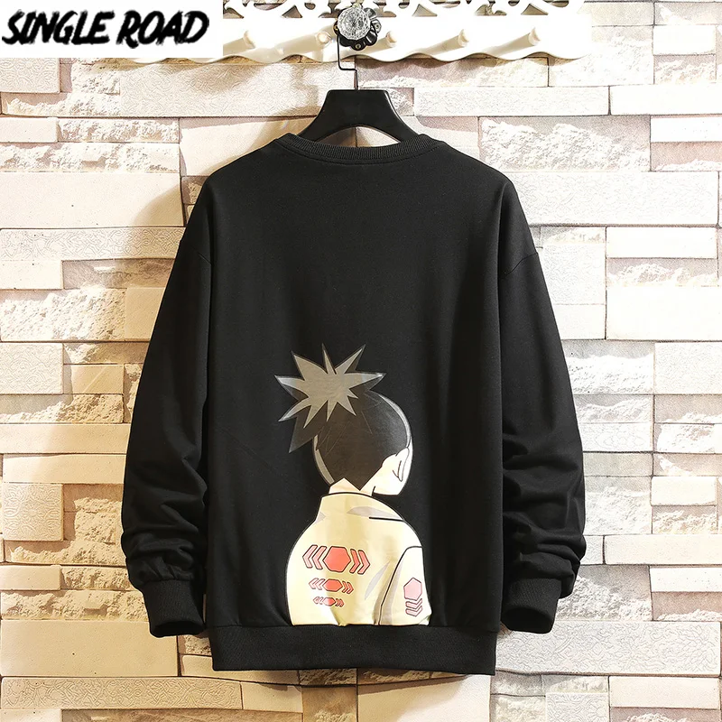 SingleRoad Для мужчин s толстовка с круглым вырезом на шее 2020 героя аниме Наруто