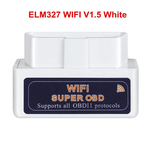 White Лучшая цена ELM327 V1.5 wifi OBD2 сканер работает дизельные автомобили аппаратное обеспечение V1.5 V2.1 для IOS/Android Поддержка нескольких протоколов - Цвет: White