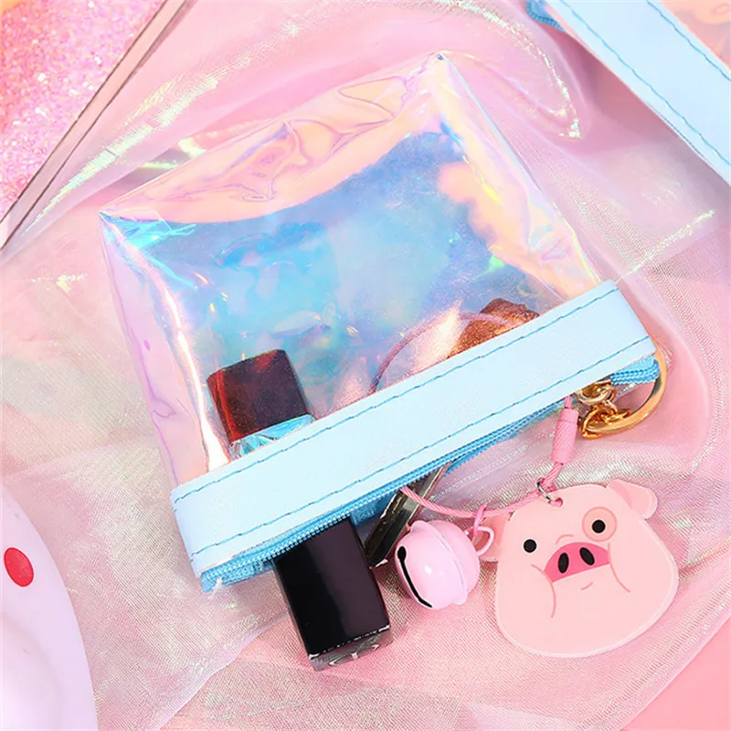 

1 pcs Transparent Coin Purses Women Wallets Small Zipper Coin Purse Card Holder Wallet Four Colors Available Fashion Change Pouc