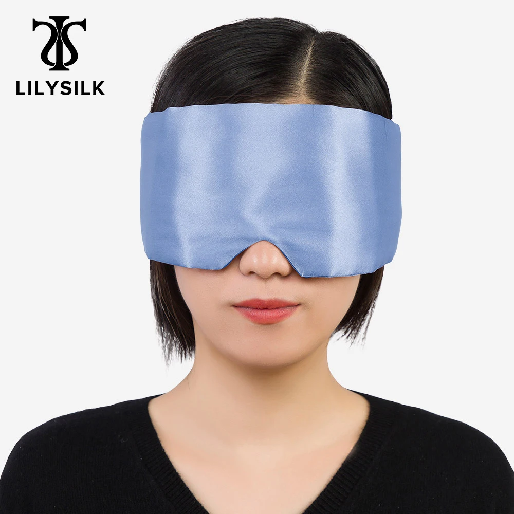 

LILYSILK Silk Eye Mask Sleep 19 Momme 100% Pure Silk Men Women Light Blue Final Sale Free Shipping