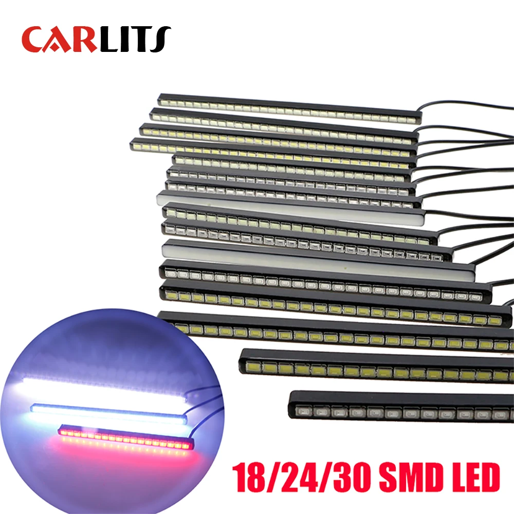 CARLITS 2X 18/24/30 SMD 5630 Светодиодный фонарь для автомобиля DRL противотуманный дневной