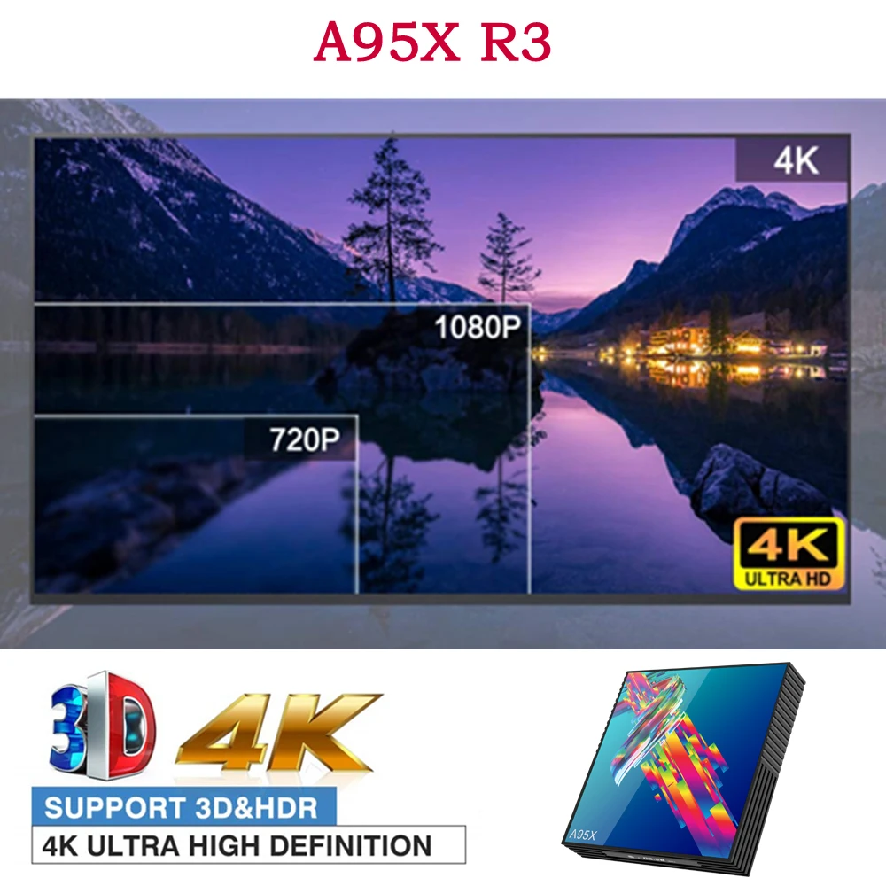 A95X R3 Смарт ТВ приставка Android 9,0 ТВ приставка 4K 3D Мини ТВ приставка 2 ГБ 4 ГБ 32 ГБ 64 Гб четырехъядерный медиаплеер PK X96 HK1 Max мини IP tv