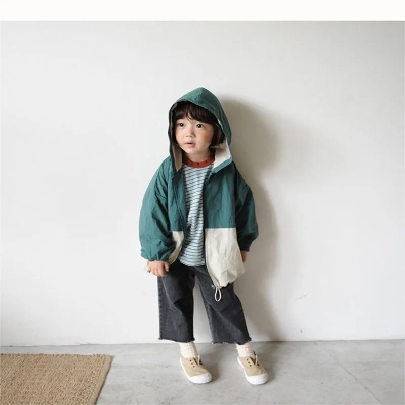 

Boutique children's clothing autumn 2021 new products zipper boy jacket fashion trend girls hooded cardigan kids