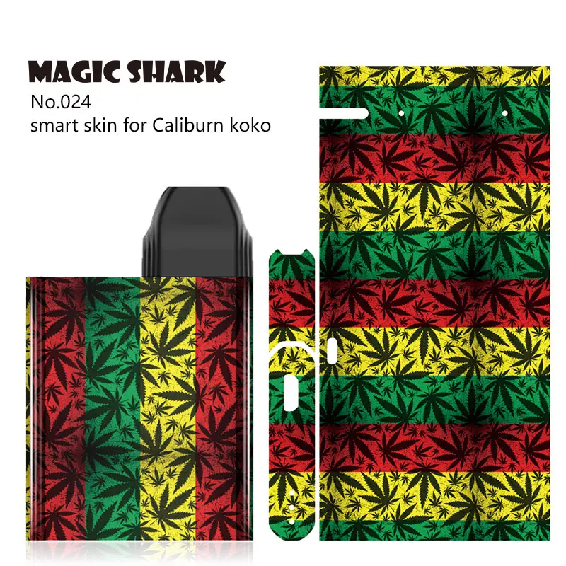 

Magic Shark Hot Sale Original 3M Stereo Skull Cat Winter Coming Weave PVC Sticker Film Case for Uwell Caliburn Koko