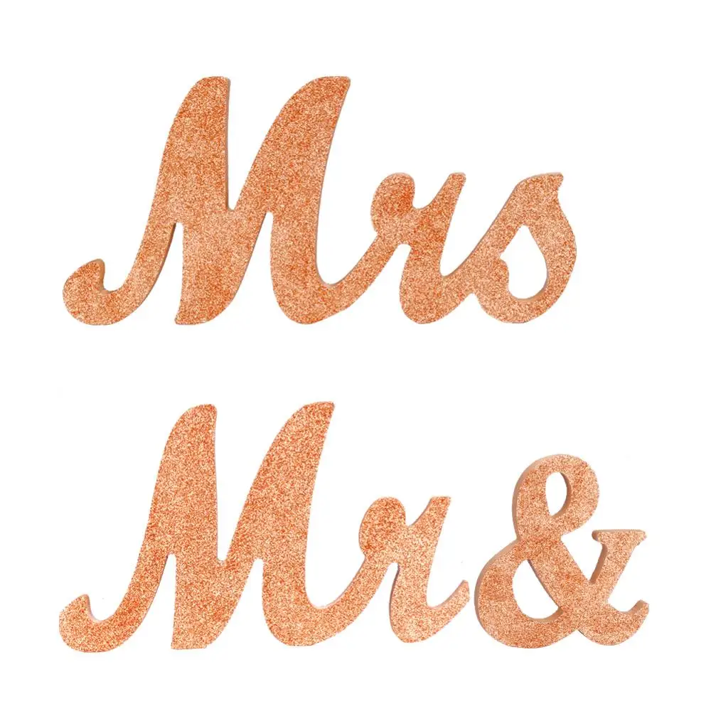 Деревянный знак Mr and Mrs свадебное украшение для милый декор стола набор & буквы