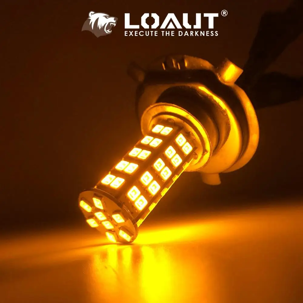 Сверхъяркая Светодиодная лампа H4 3258 68 SMD белые Автомобильные противотуманные