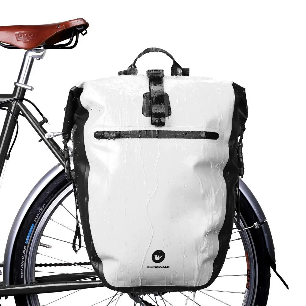 

Сумка для велосипеда Rhinowalk Pannier, водонепроницаемая сумка для багажа на заднюю стойку, многофункциональный велосипедный рюкзак емкостью 20-27 ...
